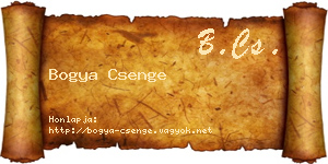 Bogya Csenge névjegykártya