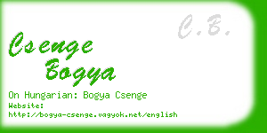 csenge bogya business card